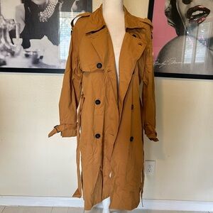 Elegant Brown Trench Coat